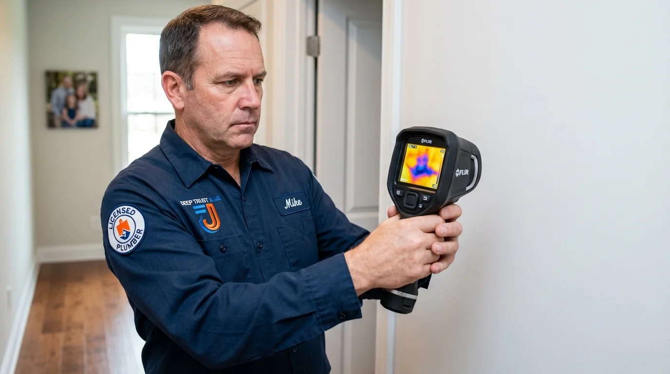 Thermal imaging leak detection by Johns Plumbing LLC in Hopkinton